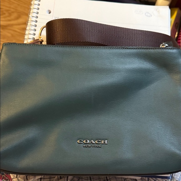Coach Everettt Crossbody in khaki and forest green - Picture 1 of 6